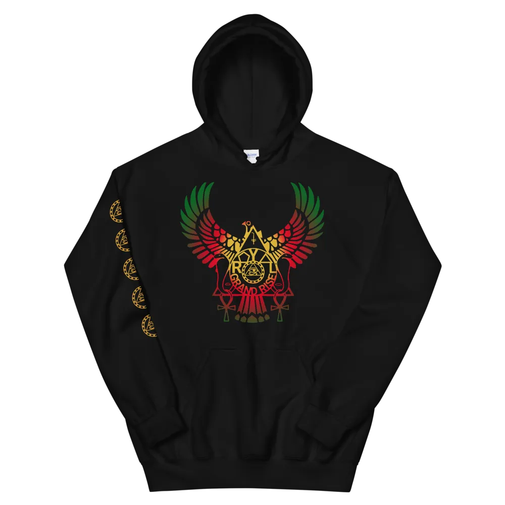 ROYAL. | RA PARTY | GRAND RISING Unisex Hoodie Nubian Flag And Gradient Varieties
