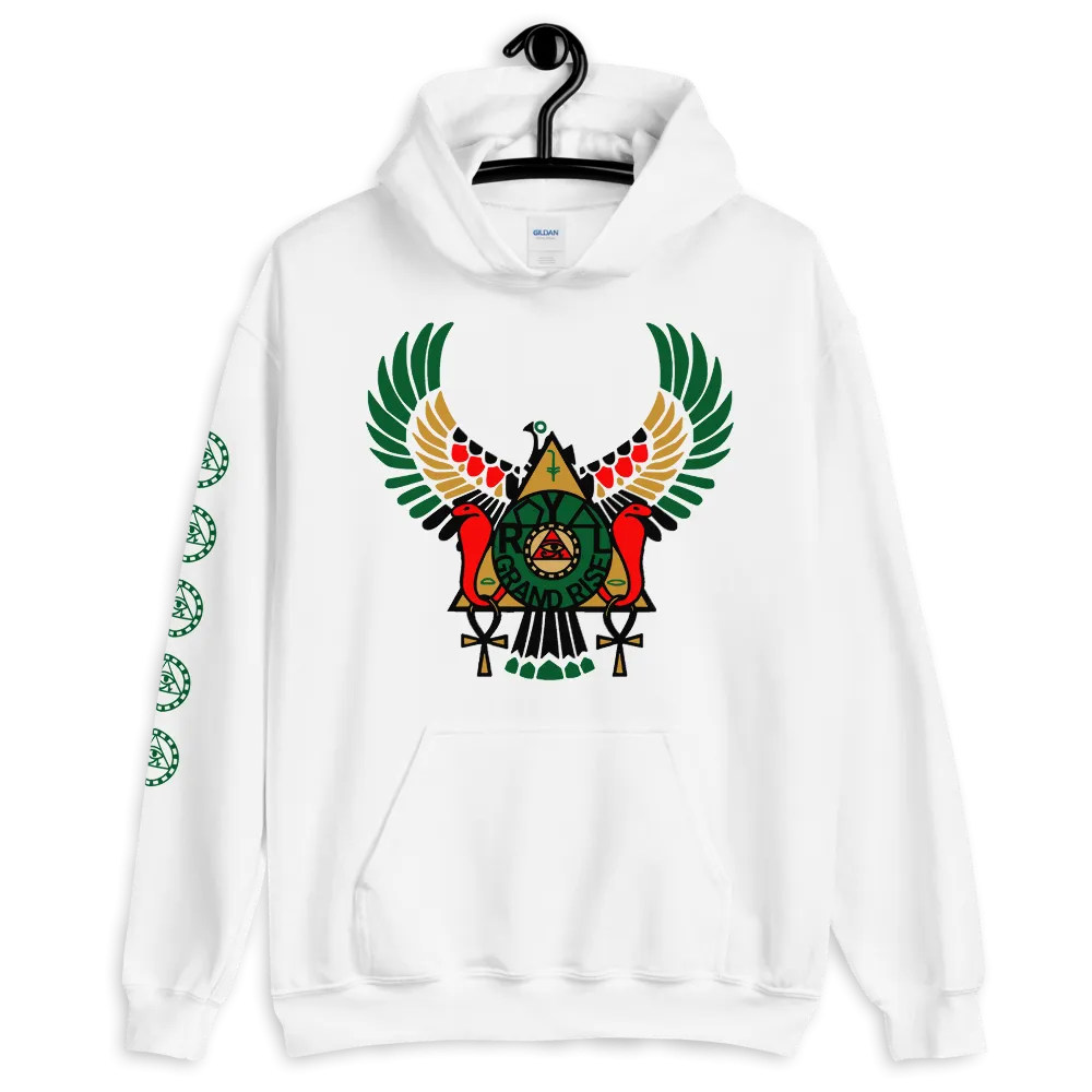 ROYAL. | RA PARTY | GRAND RISING Unisex Hoodie Nubian Flag And Gradient Varieties