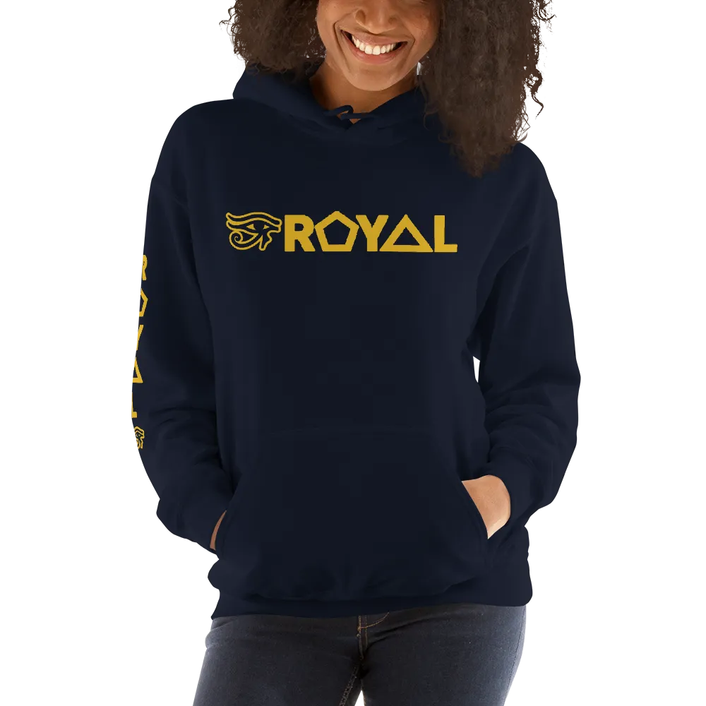 ROYAL. | Urban Resort | RA PARTY ROYAL EMBLEM Unisex Heavy Blend Hoodie HONEYCOMB GOLD (5 VARIETIES)