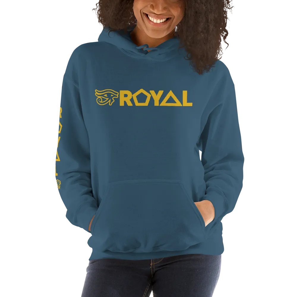 ROYAL. | Urban Resort | RA PARTY ROYAL EMBLEM Unisex Heavy Blend Hoodie HONEYCOMB GOLD (5 VARIETIES)