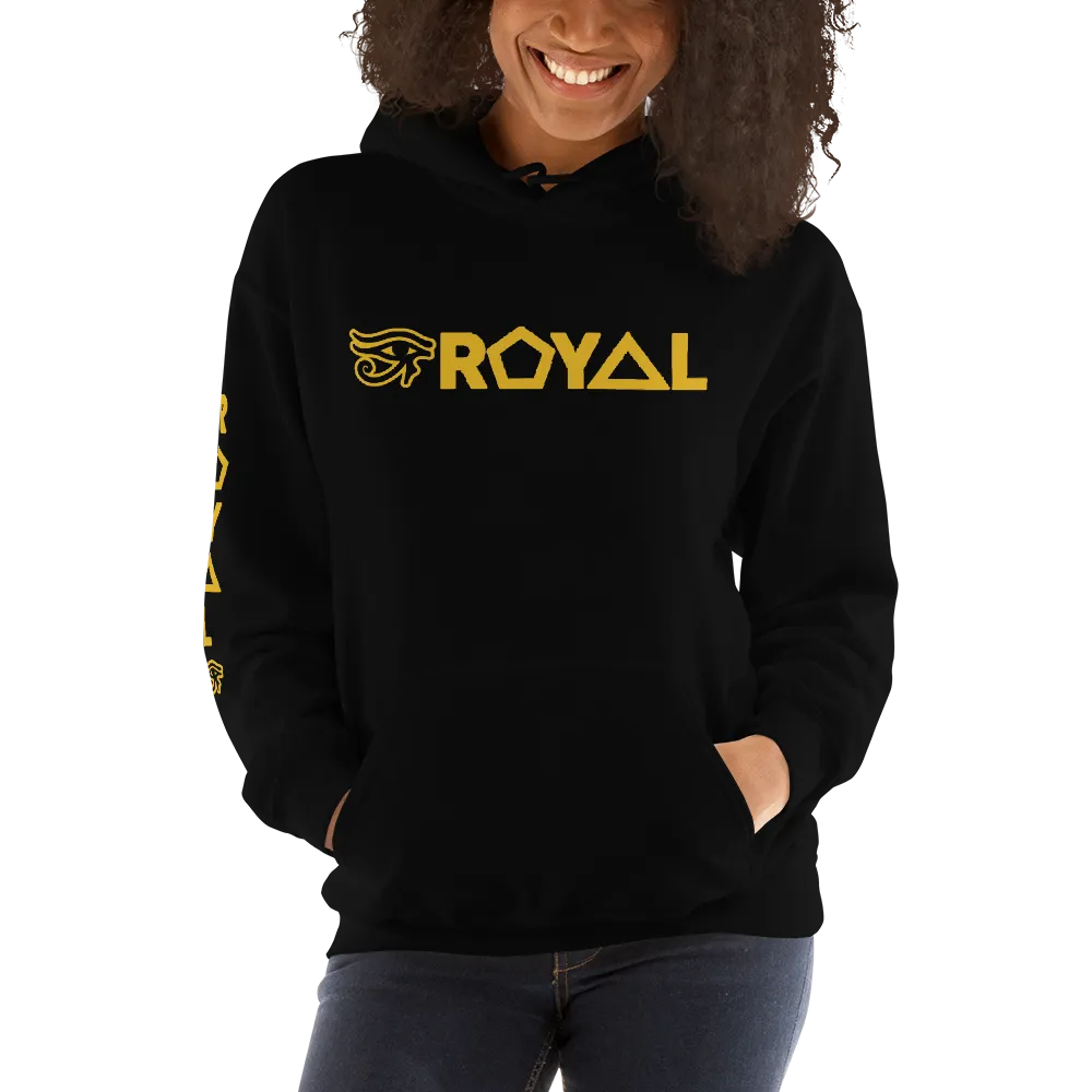 ROYAL. | Urban Resort | RA PARTY ROYAL EMBLEM Unisex Heavy Blend Hoodie HONEYCOMB GOLD (5 VARIETIES)