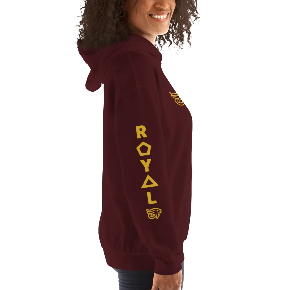 ROYAL. | Urban Resort | RA PARTY ROYAL EMBLEM Unisex Heavy Blend Hoodie HONEYCOMB GOLD (5 VARIETIES)