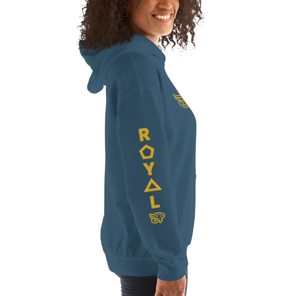 ROYAL. | Urban Resort | RA PARTY ROYAL EMBLEM Unisex Heavy Blend Hoodie HONEYCOMB GOLD (5 VARIETIES)