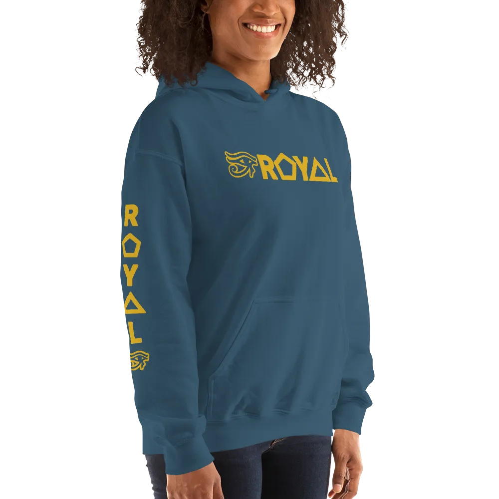 ROYAL. | Urban Resort | RA PARTY ROYAL EMBLEM Unisex Heavy Blend Hoodie HONEYCOMB GOLD (5 VARIETIES)