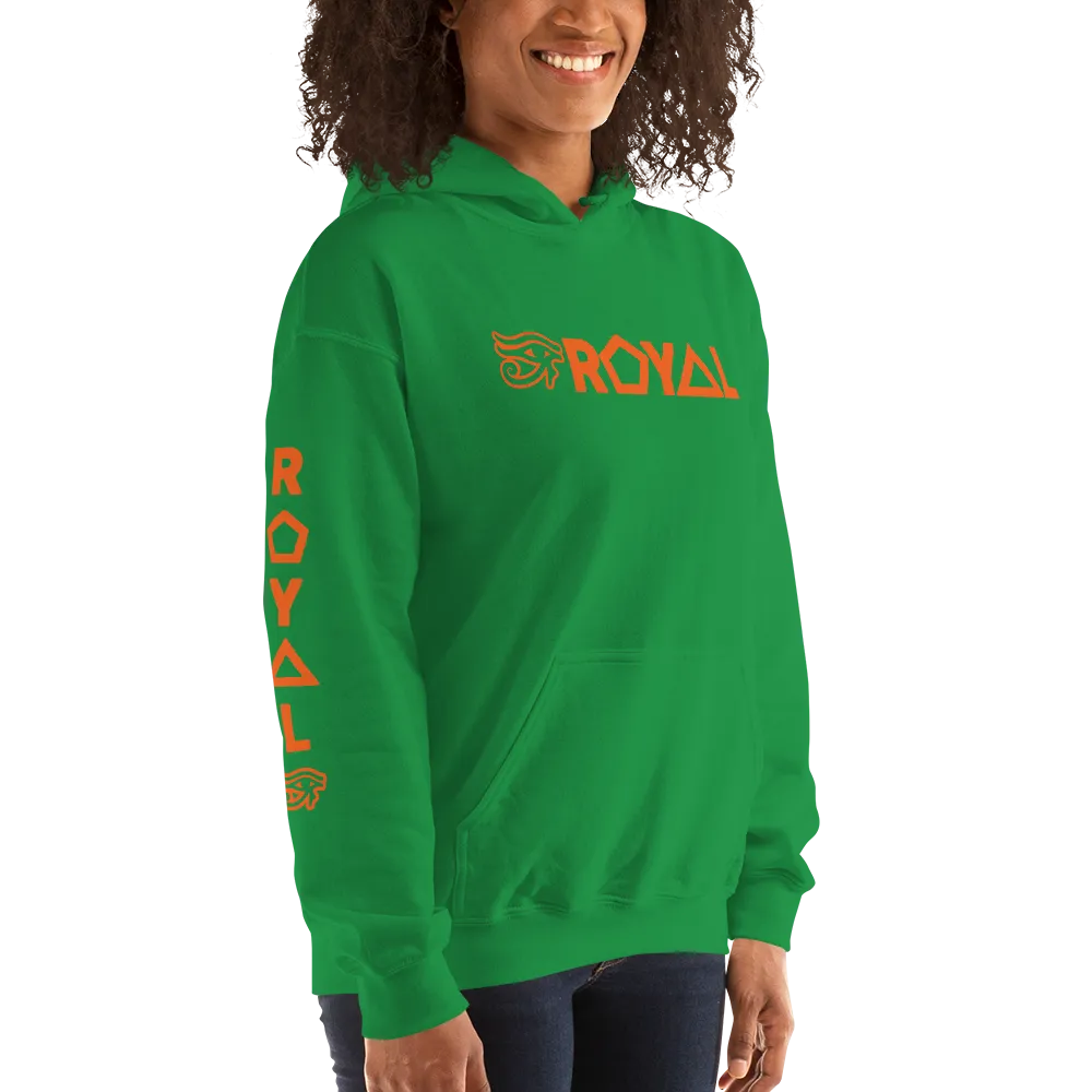 ROYAL. | Urban Resort | RA PARTY ROYAL EMBLEM Unisex Heavy Blend Hoodie ORANGE (4 VARIETIES)