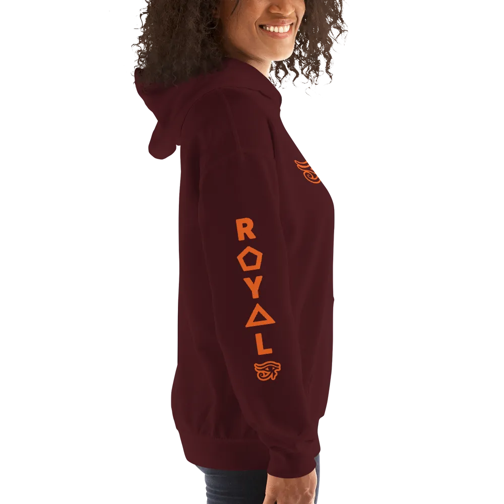 ROYAL. | Urban Resort | RA PARTY ROYAL EMBLEM Unisex Heavy Blend Hoodie ORANGE (4 VARIETIES)