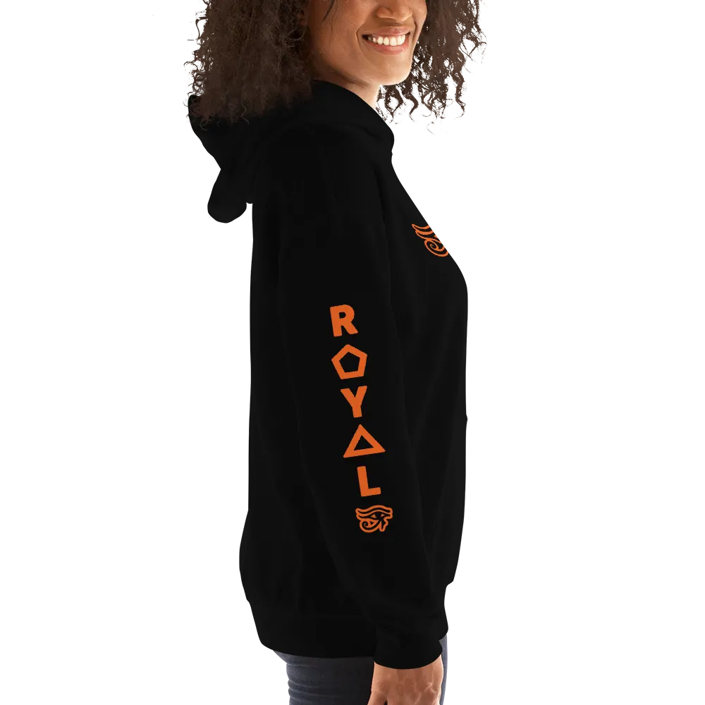 ROYAL. | Urban Resort | RA PARTY ROYAL EMBLEM Unisex Heavy Blend Hoodie ORANGE (4 VARIETIES)