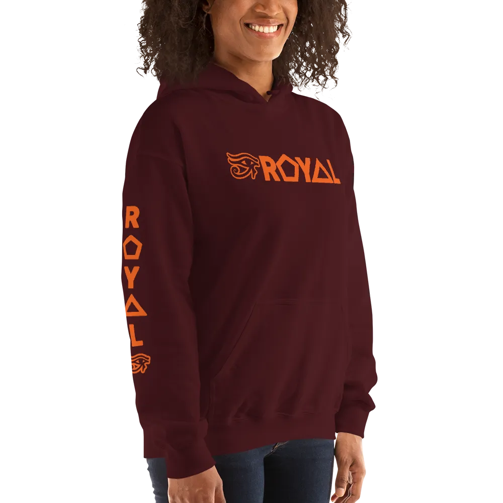 ROYAL. | Urban Resort | RA PARTY ROYAL EMBLEM Unisex Heavy Blend Hoodie ORANGE (4 VARIETIES)