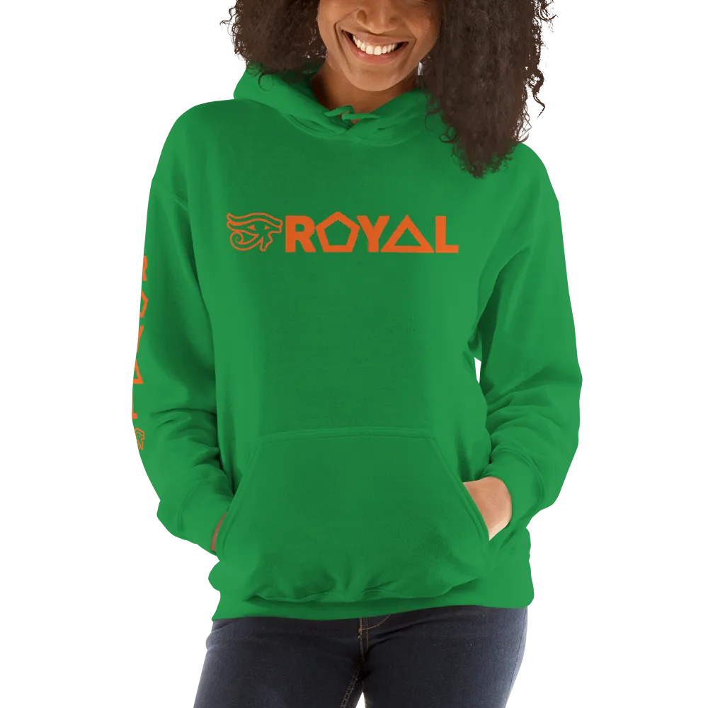 ROYAL. | Urban Resort | RA PARTY ROYAL EMBLEM Unisex Heavy Blend Hoodie ORANGE (4 VARIETIES)