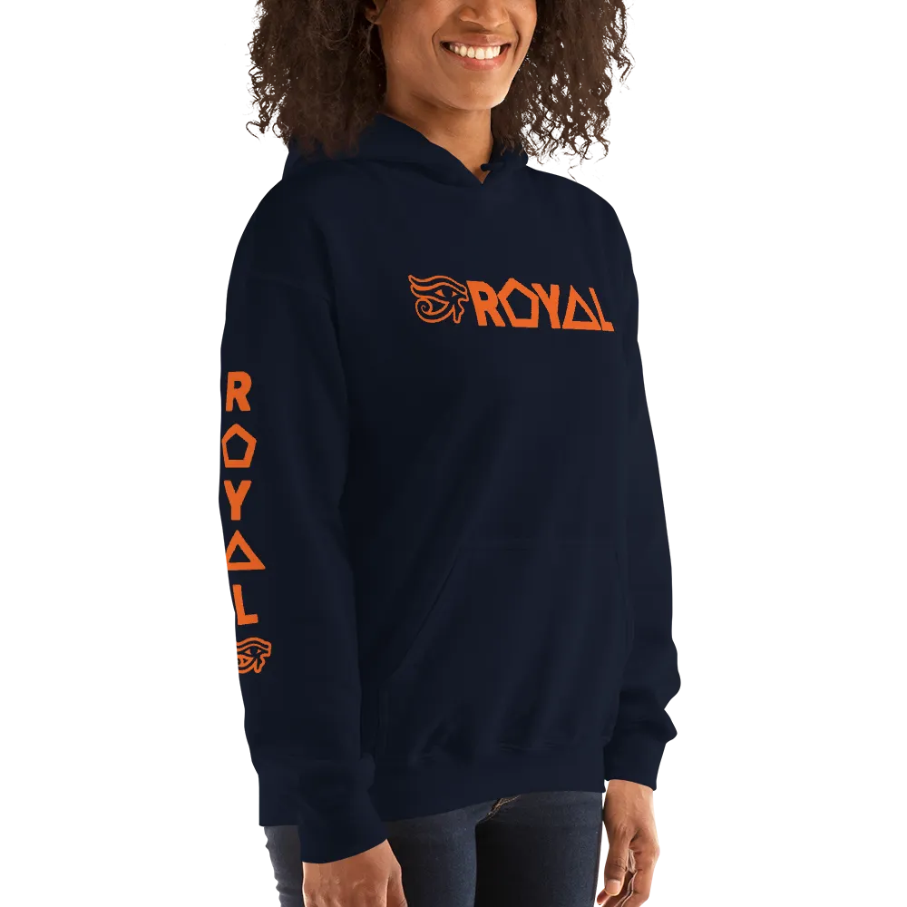 ROYAL. | Urban Resort | RA PARTY ROYAL EMBLEM Unisex Heavy Blend Hoodie ORANGE (4 VARIETIES)