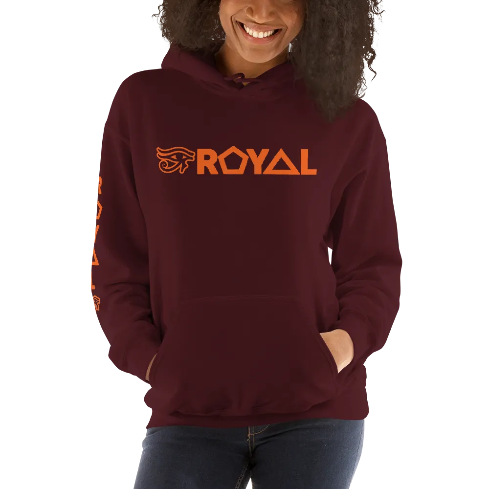 ROYAL. | Urban Resort | RA PARTY ROYAL EMBLEM Unisex Heavy Blend Hoodie ORANGE (4 VARIETIES)