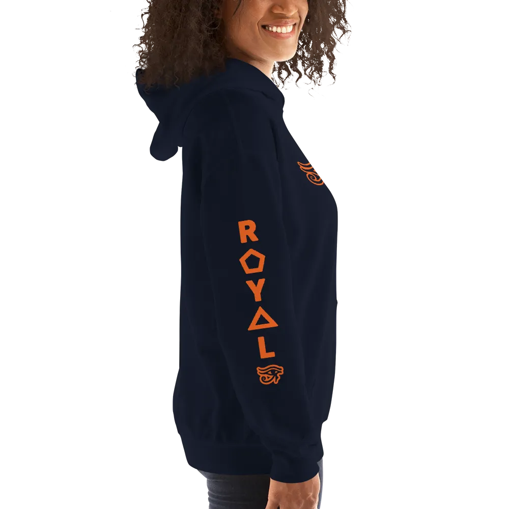 ROYAL. | Urban Resort | RA PARTY ROYAL EMBLEM Unisex Heavy Blend Hoodie ORANGE (4 VARIETIES)