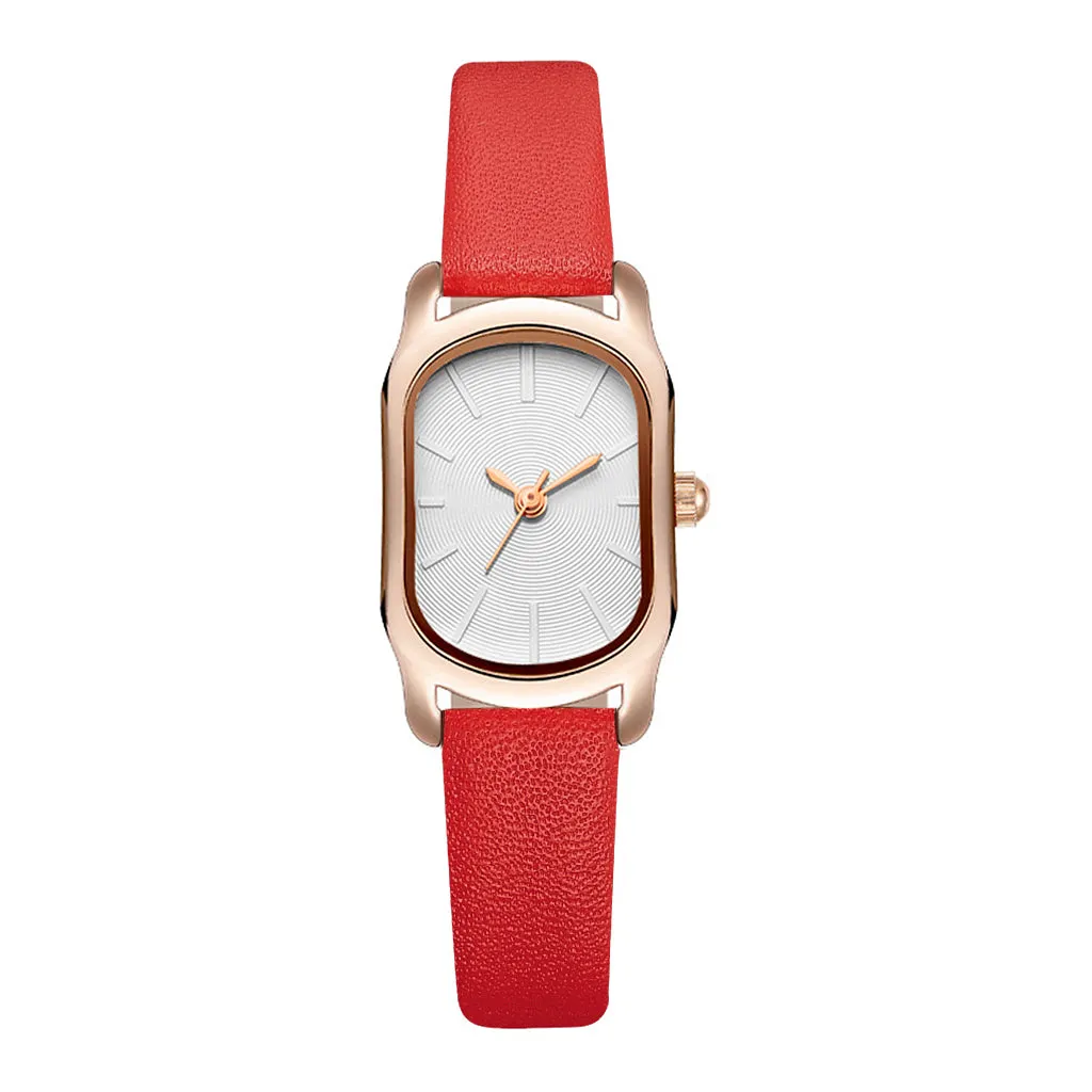 Sidiou Group Women's Fashion Black Small Watch Vintage Leather Ladies Wrist Watches Simple Oval Dial Dress Retro Female Quartz Wristwatch