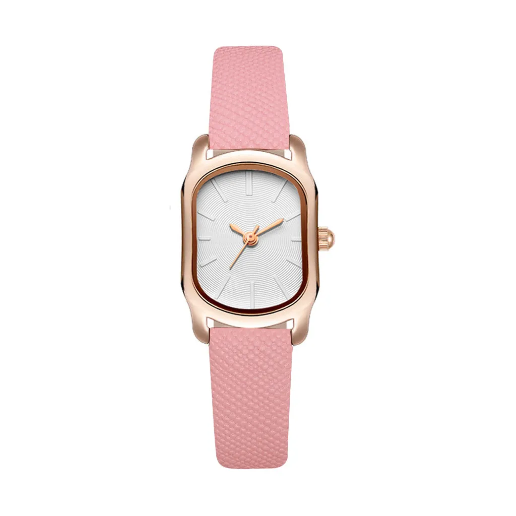 Sidiou Group Women's Fashion Black Small Watch Vintage Leather Ladies Wrist Watches Simple Oval Dial Dress Retro Female Quartz Wristwatch