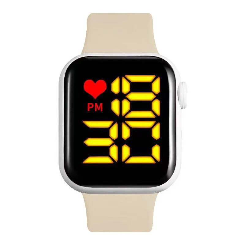 Sidiou Group Women's Watch LED Electronic Square Digital Watches Fashion Casual Silicone Strap Waterproof Sport Simple Wristwatch For Student