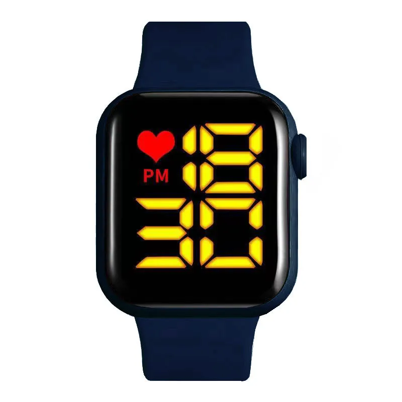 Sidiou Group Women's Watch LED Electronic Square Digital Watches Fashion Casual Silicone Strap Waterproof Sport Simple Wristwatch For Student