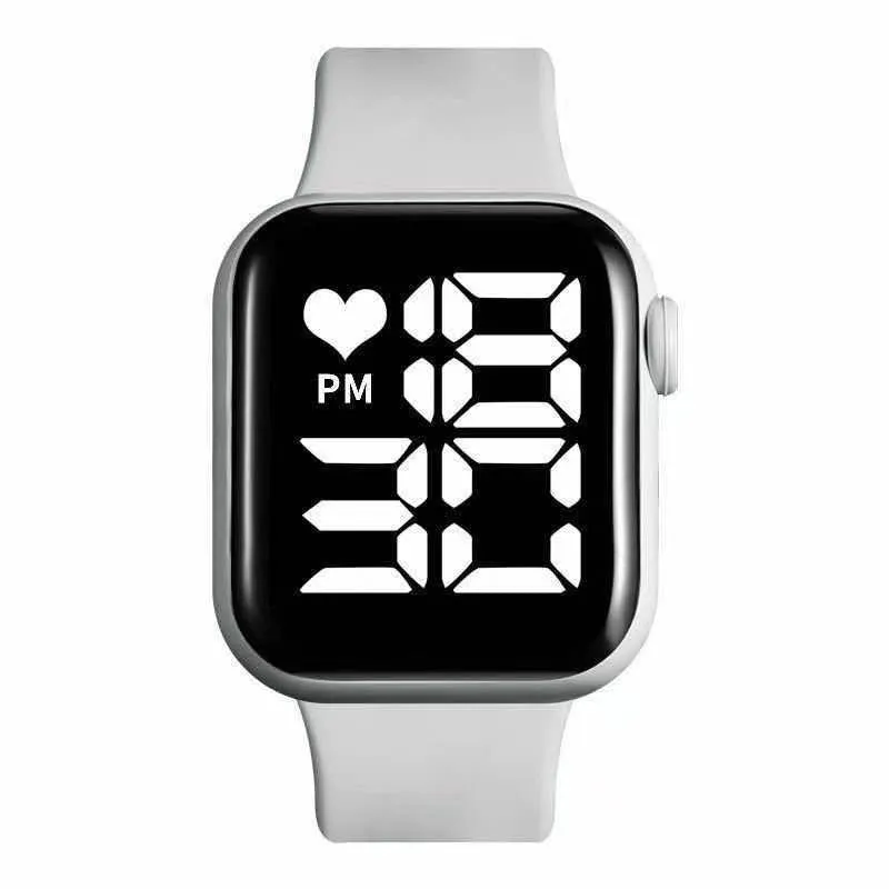 Sidiou Group Women's Watch LED Electronic Square Digital Watches Fashion Casual Silicone Strap Waterproof Sport Simple Wristwatch For Student