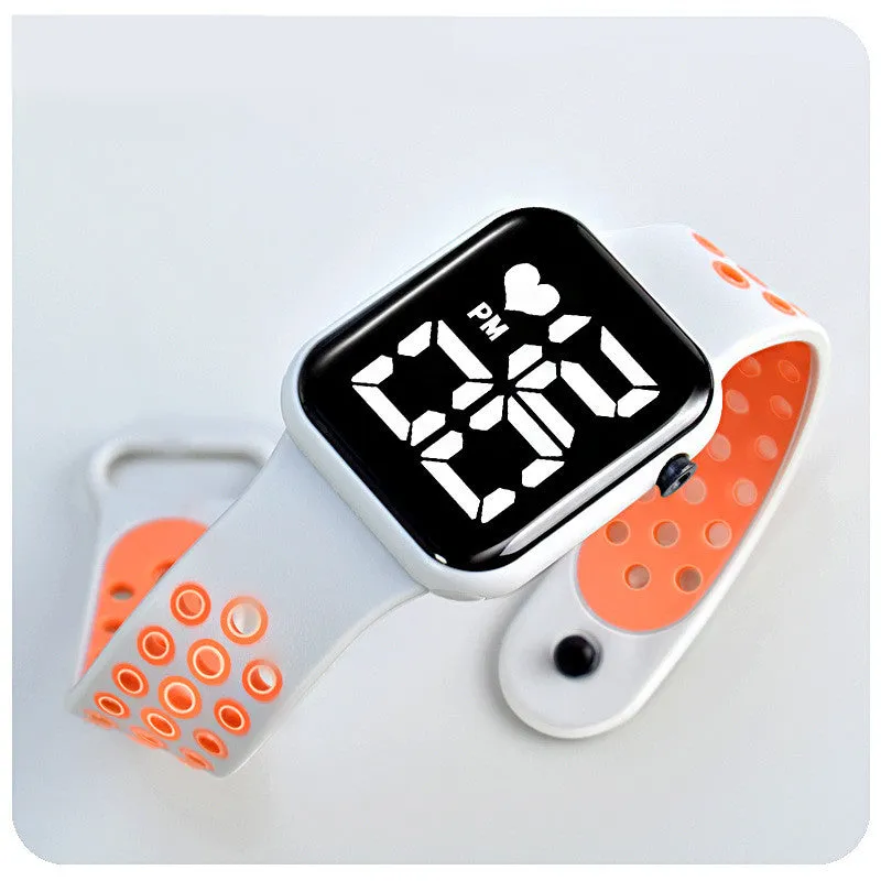 Sidiou Group Women's Watch LED Electronic Square Digital Watches Fashion Casual Silicone Strap Waterproof Sport Simple Wristwatch For Student
