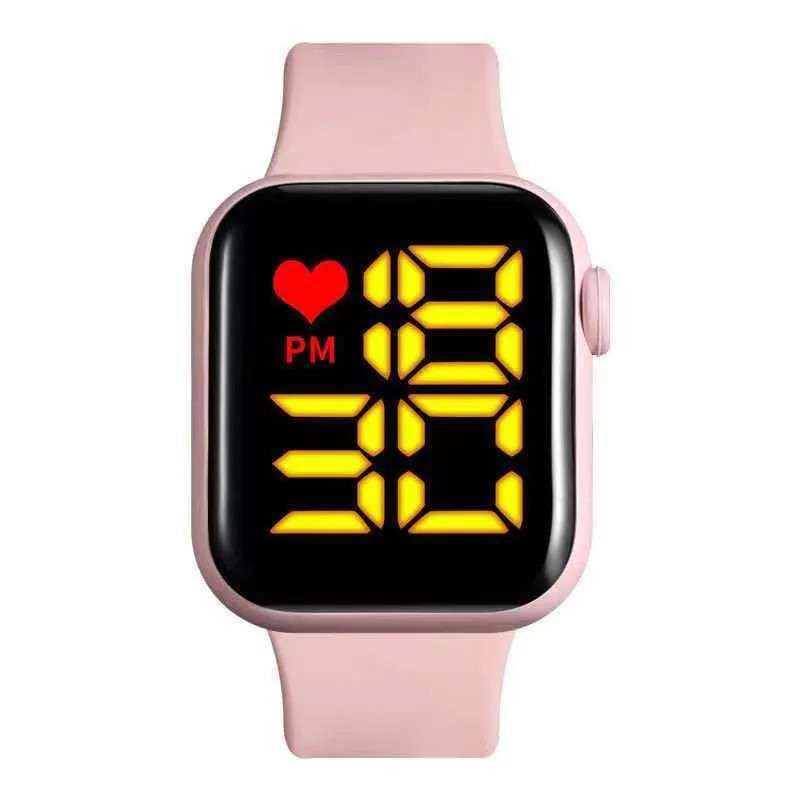 Sidiou Group Women's Watch LED Electronic Square Digital Watches Fashion Casual Silicone Strap Waterproof Sport Simple Wristwatch For Student