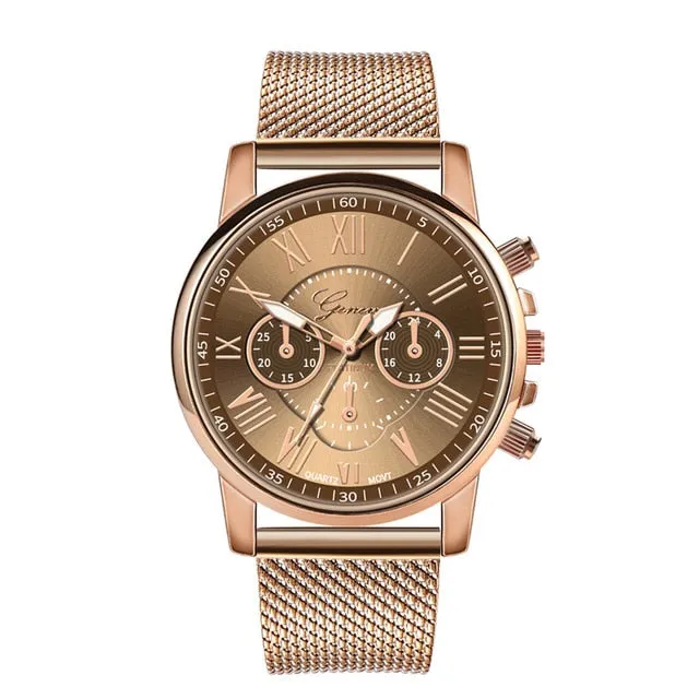 Simple Elegant Luxury Quartz Sport Stainless Steel Wrist Watch Perfect Business Everyday watch