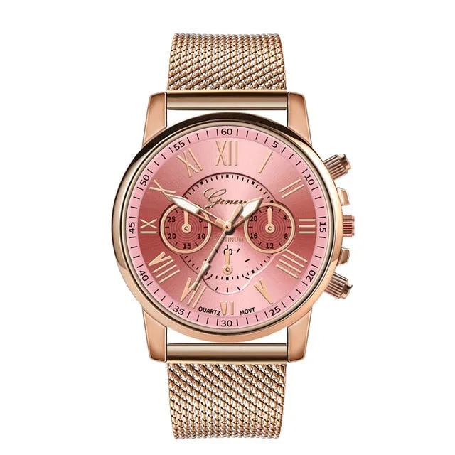 Simple Elegant Luxury Quartz Sport Stainless Steel Wrist Watch Perfect Business Everyday watch