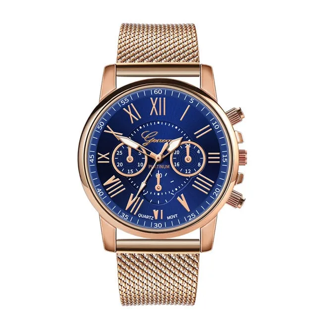 Simple Elegant Luxury Quartz Sport Stainless Steel Wrist Watch Perfect Business Everyday watch