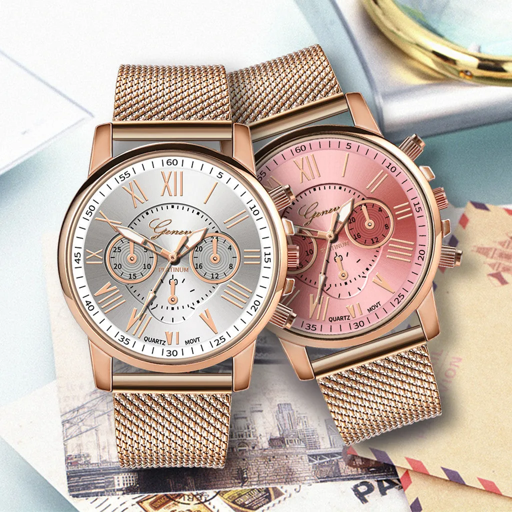 Simple Elegant Luxury Quartz Sport Stainless Steel Wrist Watch Perfect Business Everyday watch
