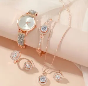 Simple Lady Quartz Watch   Bracelet Set Fancy Women 407885