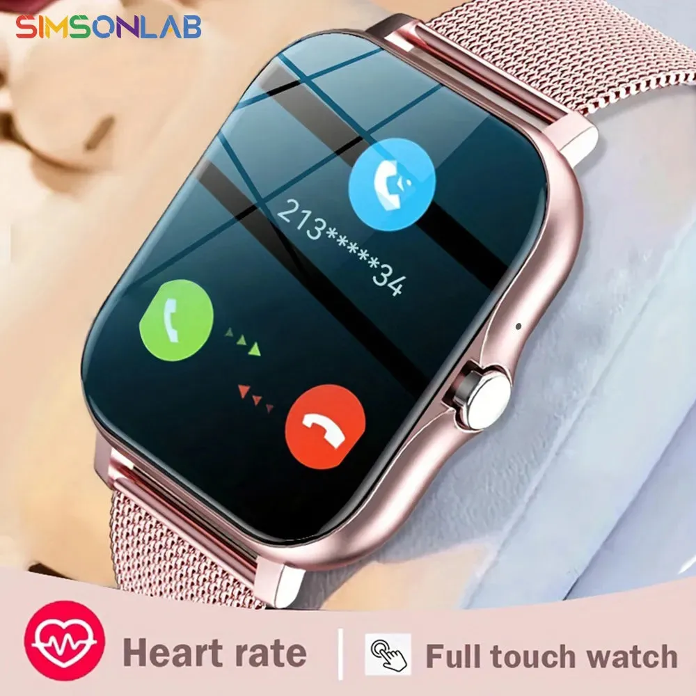 Smart Watch for Men Women Gift 1.44" Screen Full Touch Sports Fitness Watches Bluetooth Calls Digital Smartwatch Wristwatch