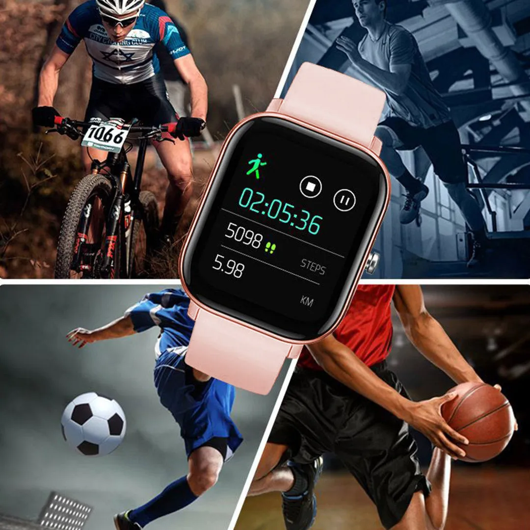 Smart Wrist Watch Premium Waterproof Fitness Heart Rate Monitor Tracker P8 - Gold