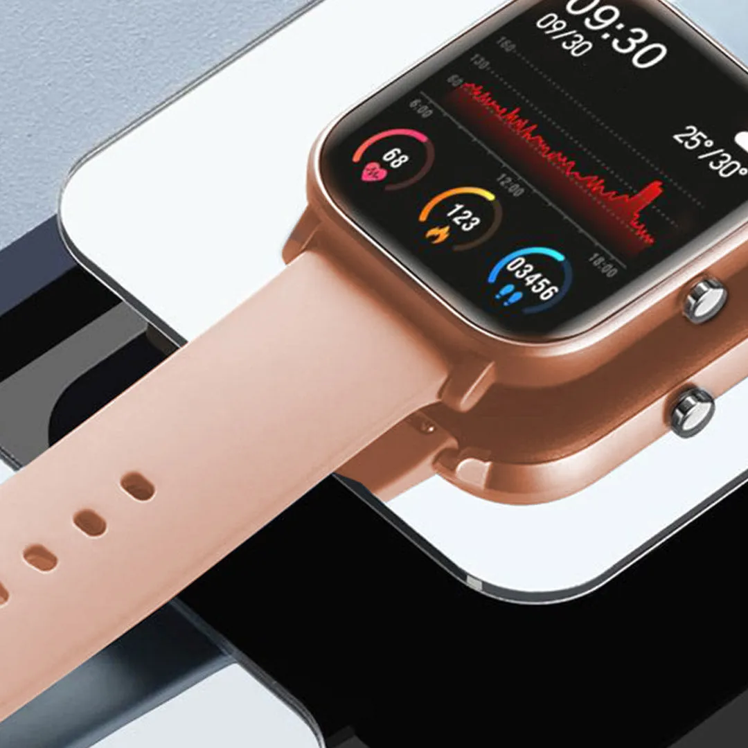 Smart Wrist Watch Premium Waterproof Fitness Heart Rate Monitor Tracker P8 - Gold
