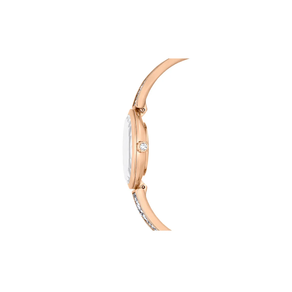 Swarovski Rose Gold-Tone Crystal Rock Oval Watch