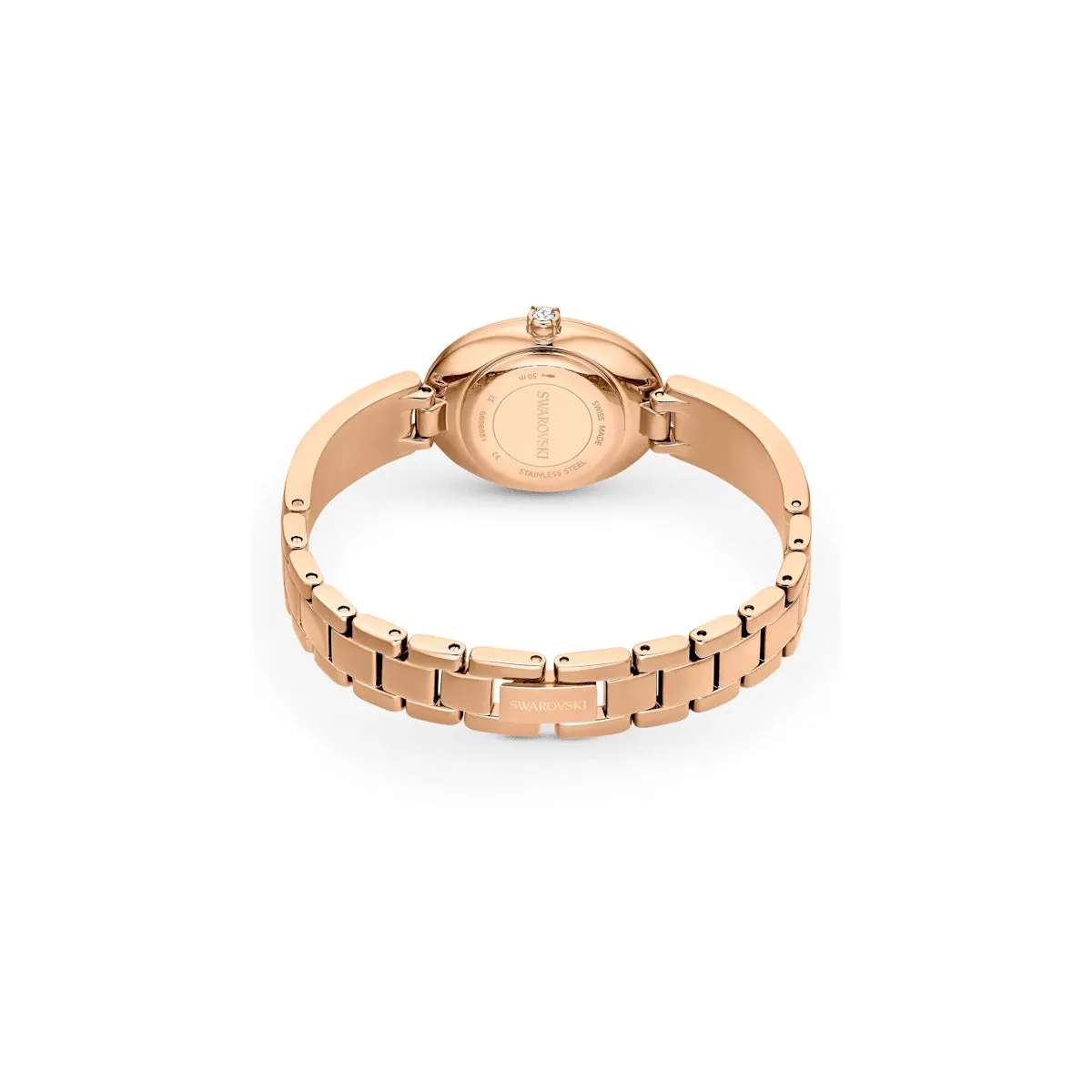 Swarovski Rose Gold-Tone Crystal Rock Oval Watch