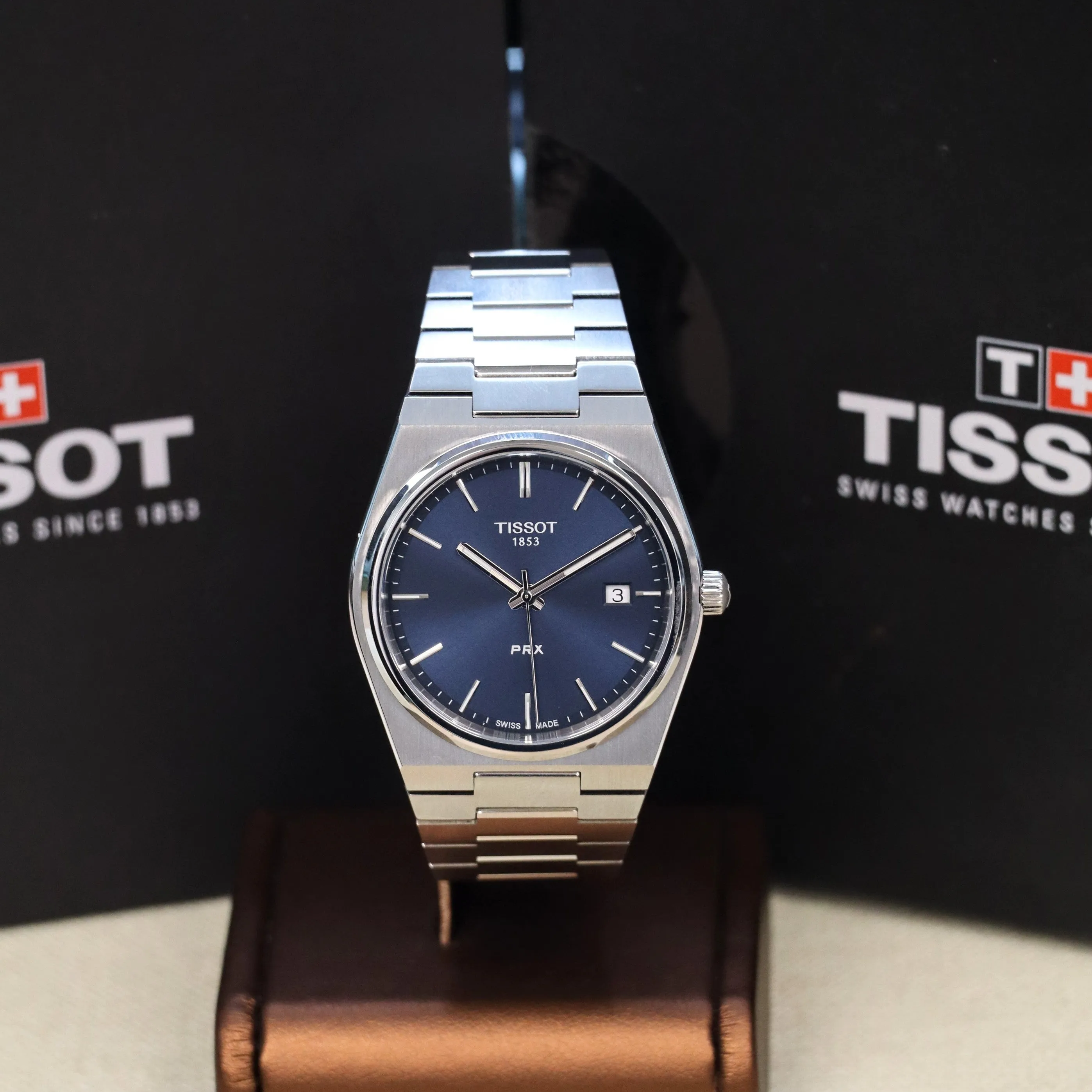 TISSOT PRX Quartz Watch Blue Dial Ref. T137.410 - ALL Original Box, Sleeve & Papers