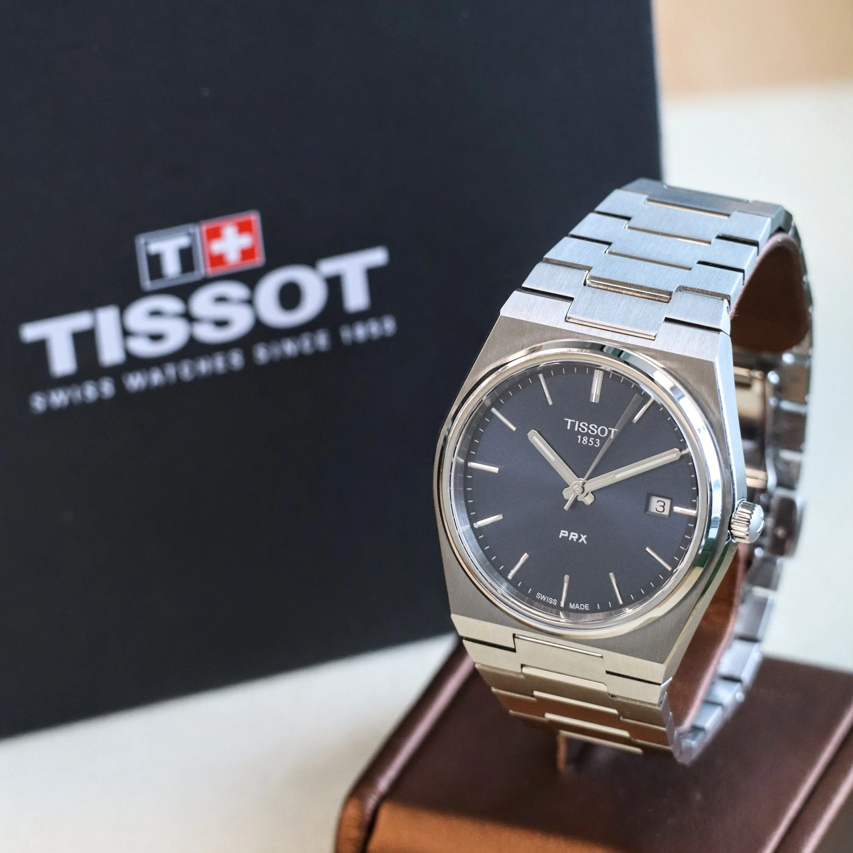 TISSOT PRX Quartz Watch Blue Dial Ref. T137.410 - ALL Original Box, Sleeve & Papers