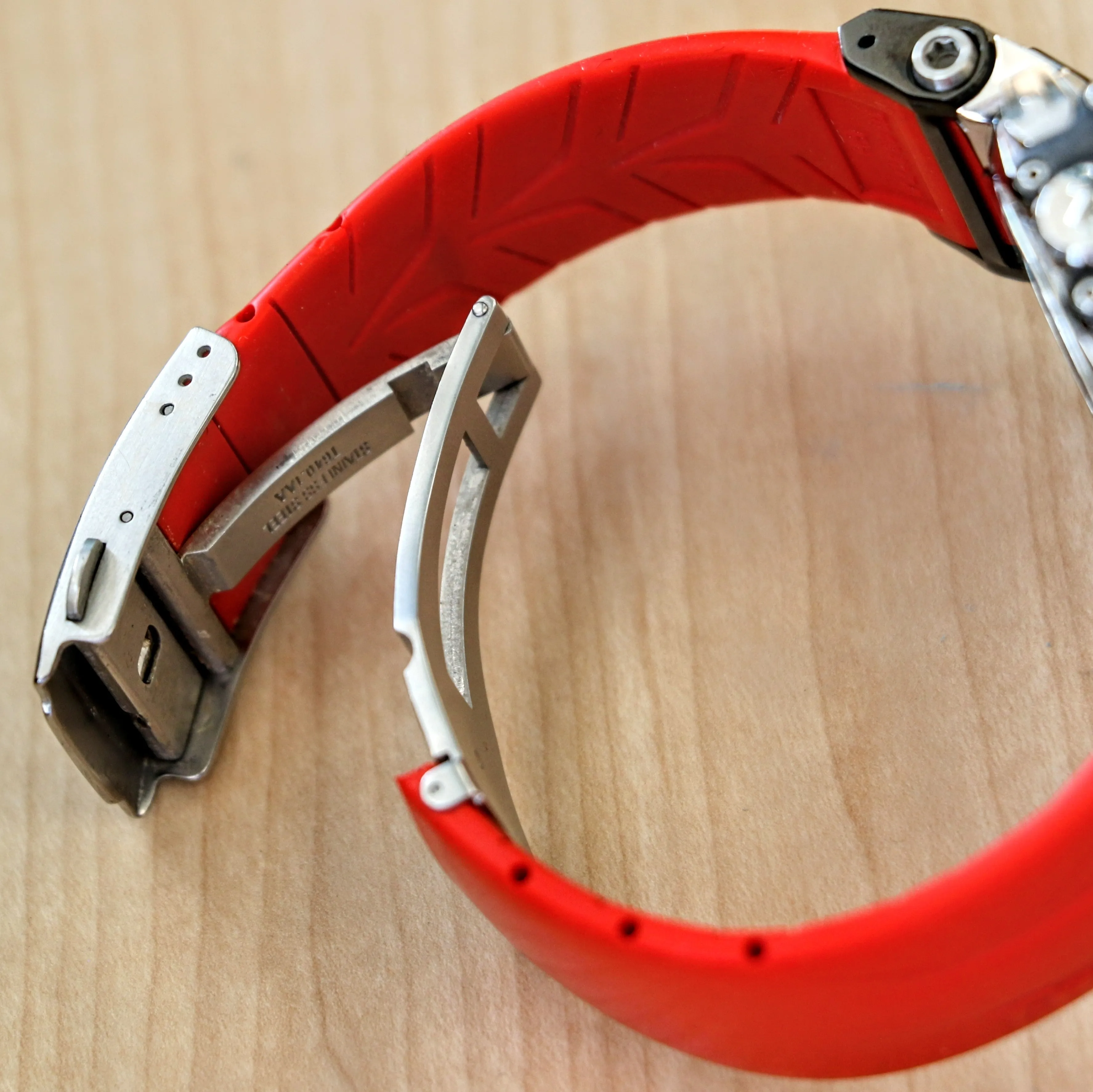 TISSOT T-RACE Chronograph Watch Quartz Date Indicator T048417 A - Original Red Silicone Strap