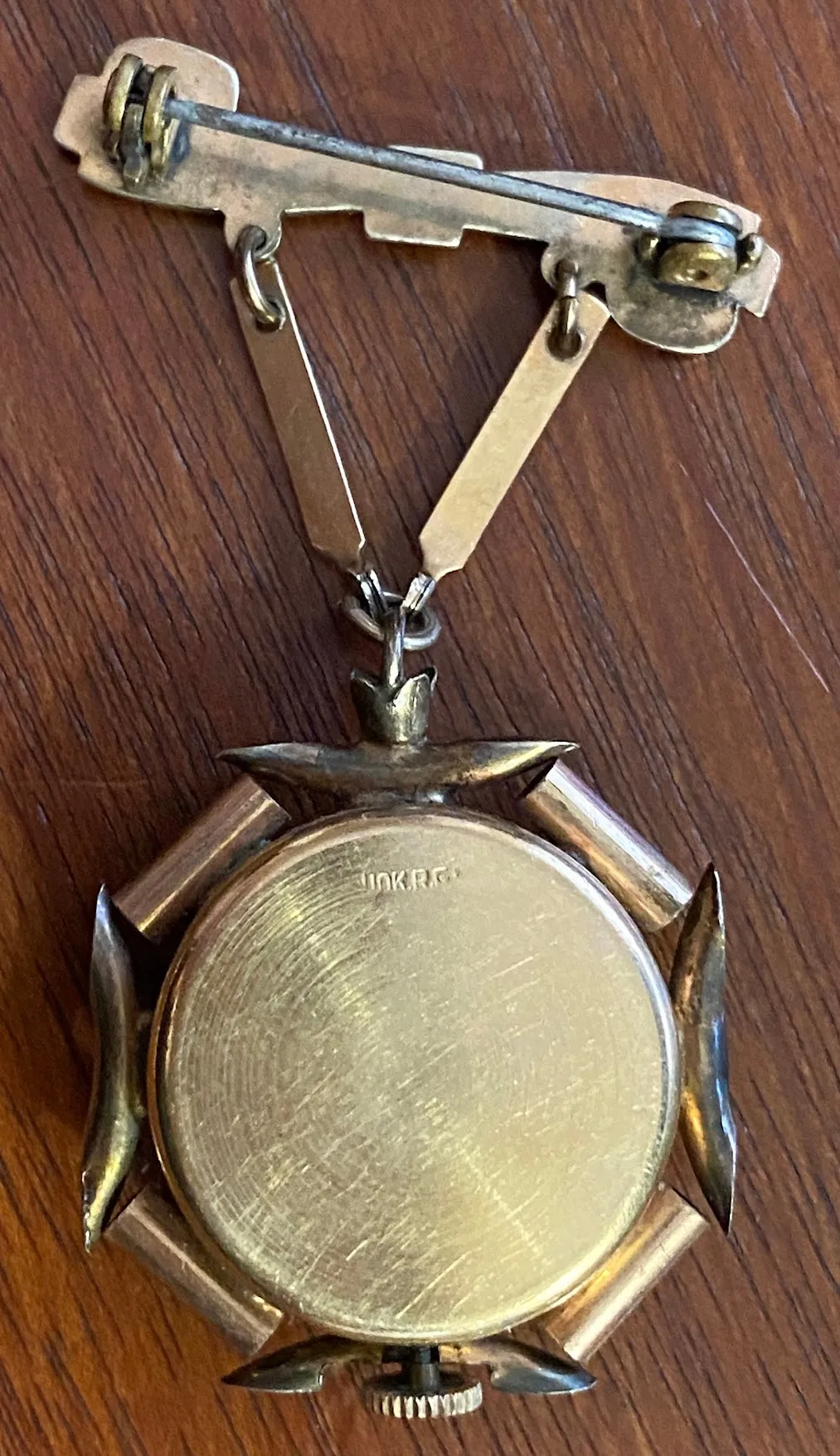 Vintage 10k Rolled Gold Ribbon Brooch Watch