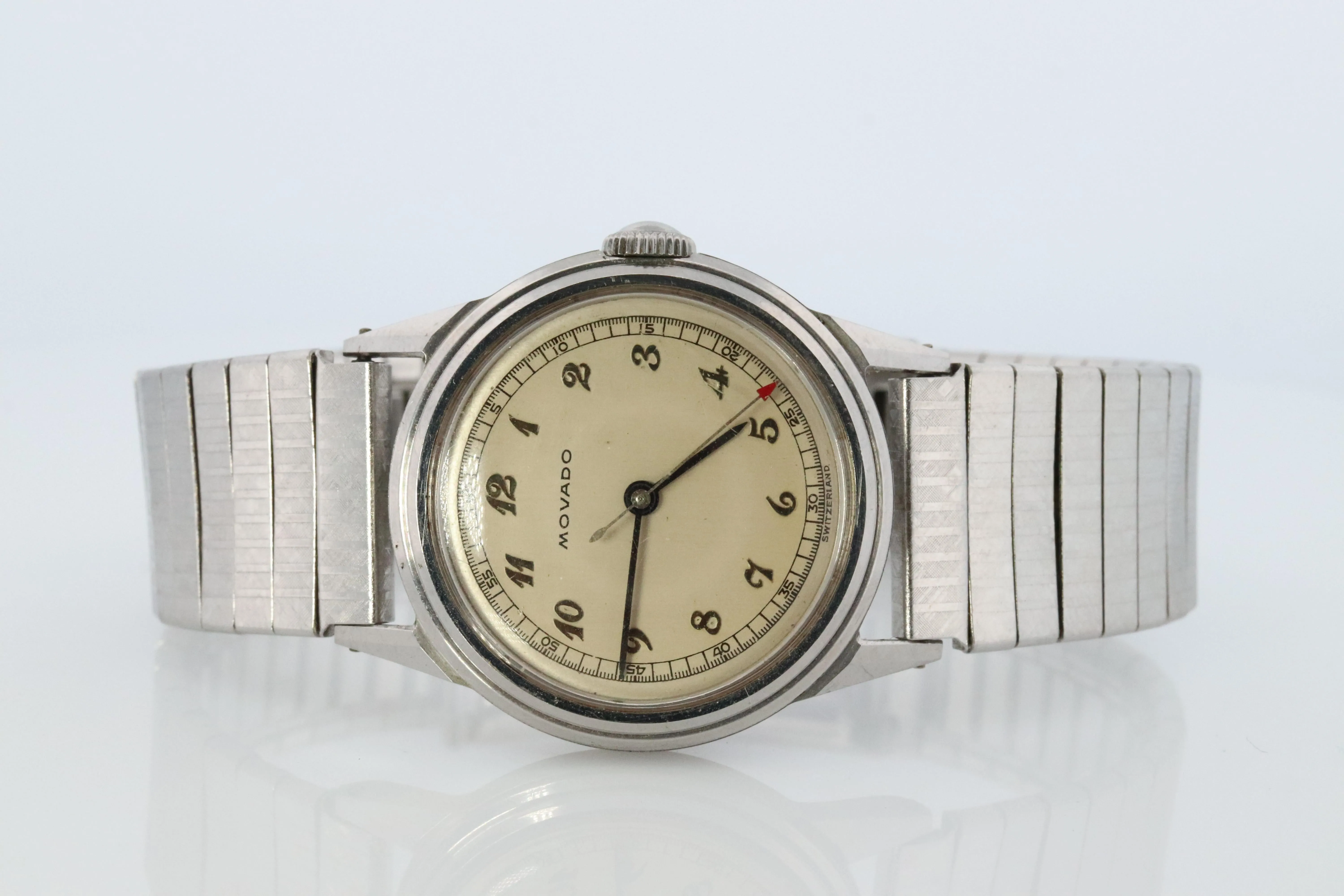Vintage 1950s Movado Watch.  Movado Mechanical Windup Movement