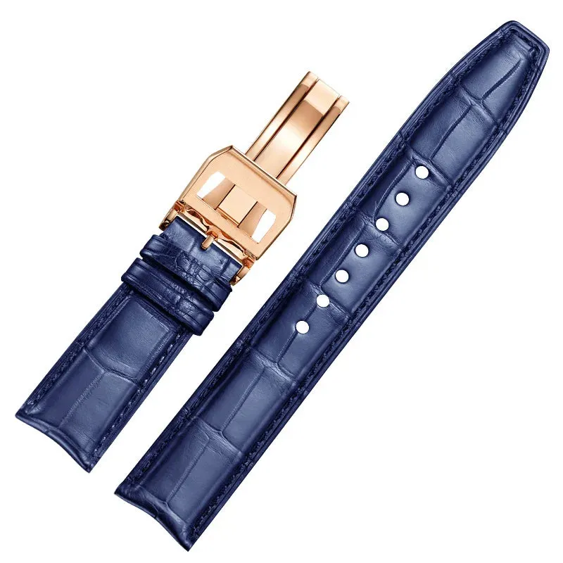 WATCHESMATE 22MM Curved End Leather Watch Straps for IWC Portugieser