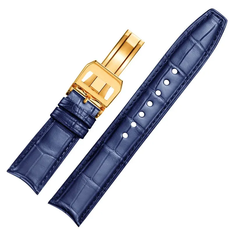 WATCHESMATE 22MM Curved End Leather Watch Straps for IWC Portugieser