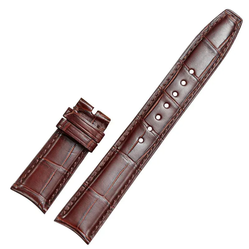 WATCHESMATE 22MM Curved End Leather Watch Straps for IWC Portugieser