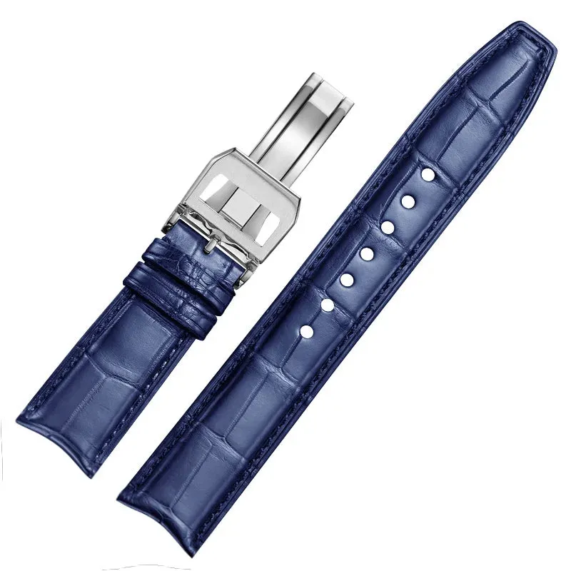 WATCHESMATE 22MM Curved End Leather Watch Straps for IWC Portugieser