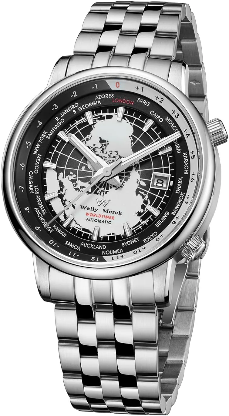 WM Watch - WM057 World Timer Watches for Men 41mm MIYOTA8215 Watch 10Bar Men's Automatic Watch